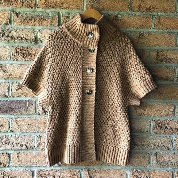 Banana Republic Sweaters - BANANA REPUBLIC | Brown short sleeve button up cardigan knit fall sweater